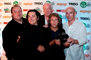 Marillion picking up their Band of the Year at the Progressive Music Awards 2013